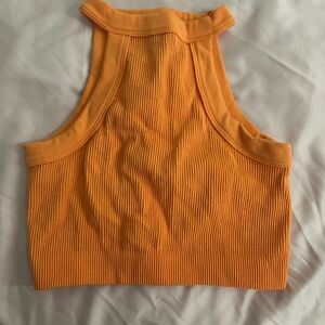 Cotton On Vibrant Orange Ribbed Crop Top